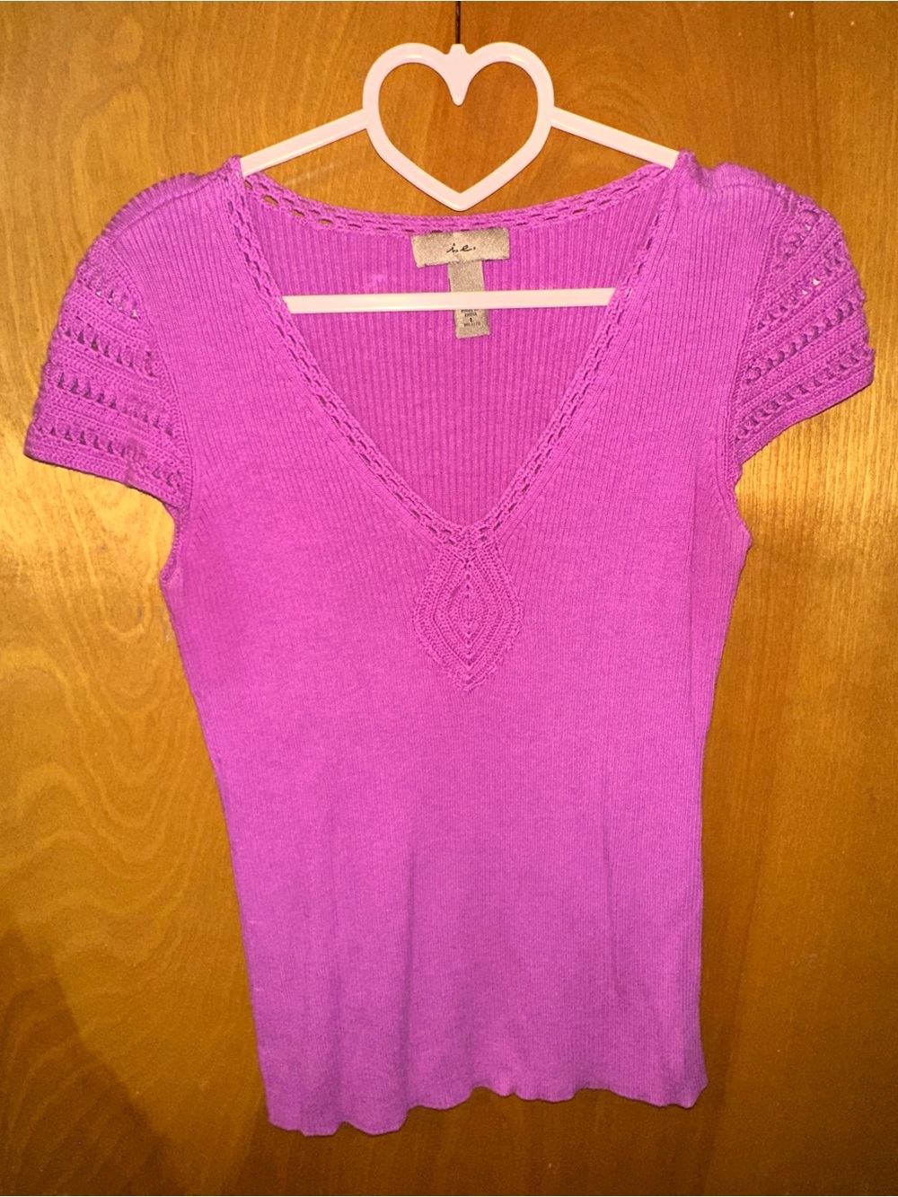 vintage i.e. clothing pink short-sleeve knit womens top